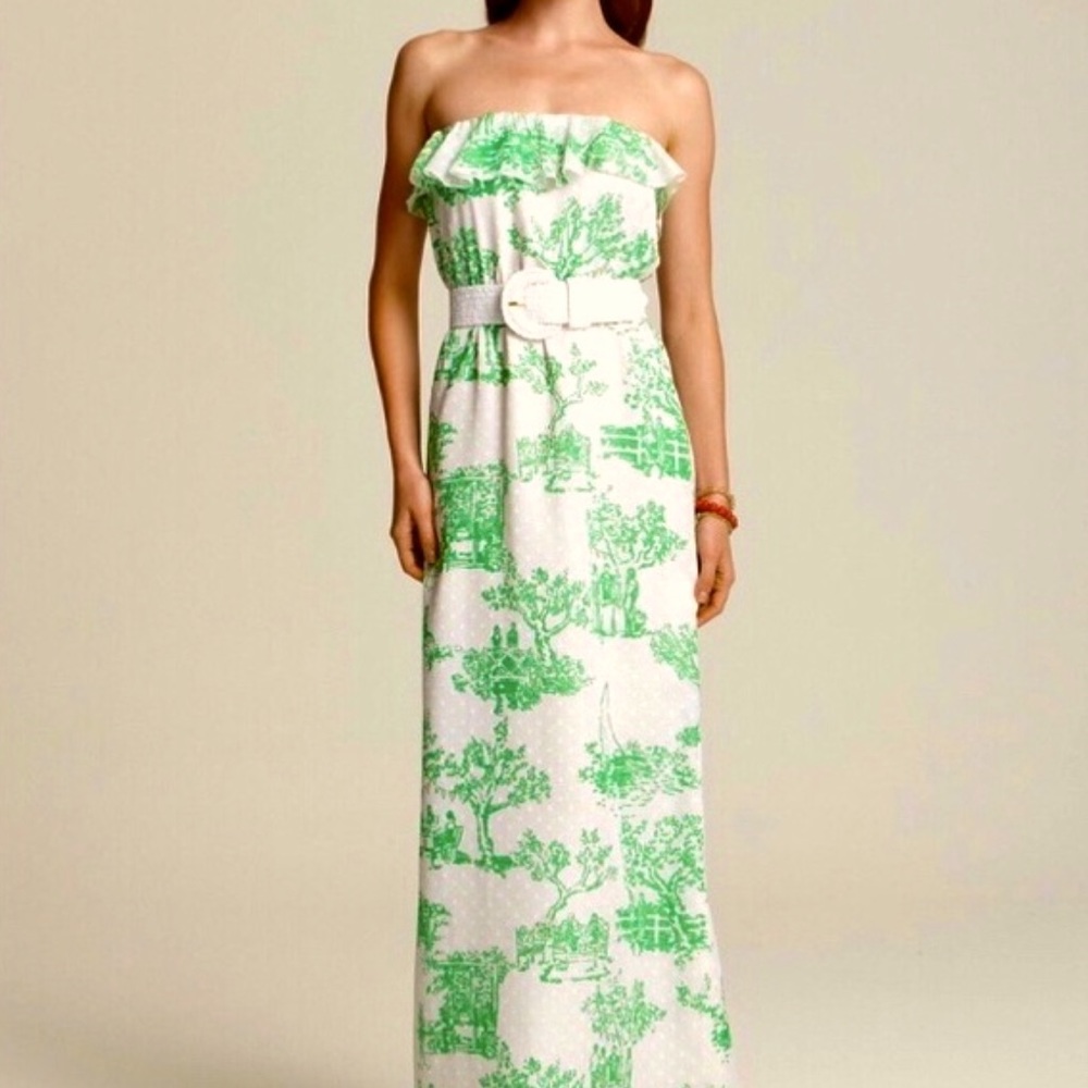 Lilly Pulitzer Darleena Maxi Dress Toile Print Size M